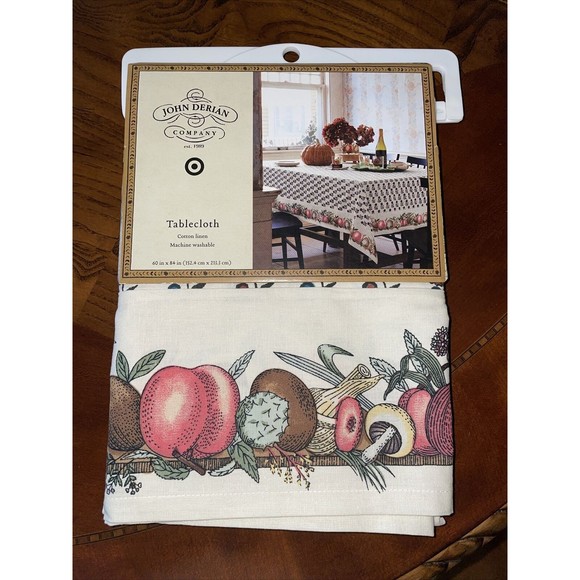 John Derian for Target - 60" x 104" Printed Tablecloth - Fall Flowers - NWT - Picture 3 of 8